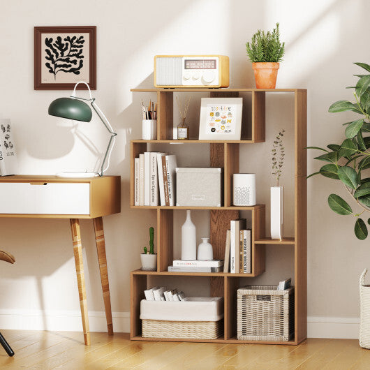 47 Inch 6-Cube Open-back Geometric Bookshelf for Bedroom Living Room-White