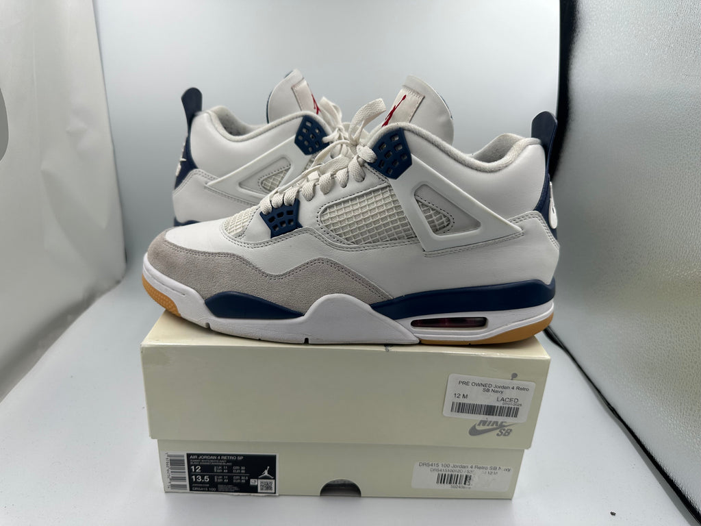 PRE OWNED Jordan 4 Retro SB Navy