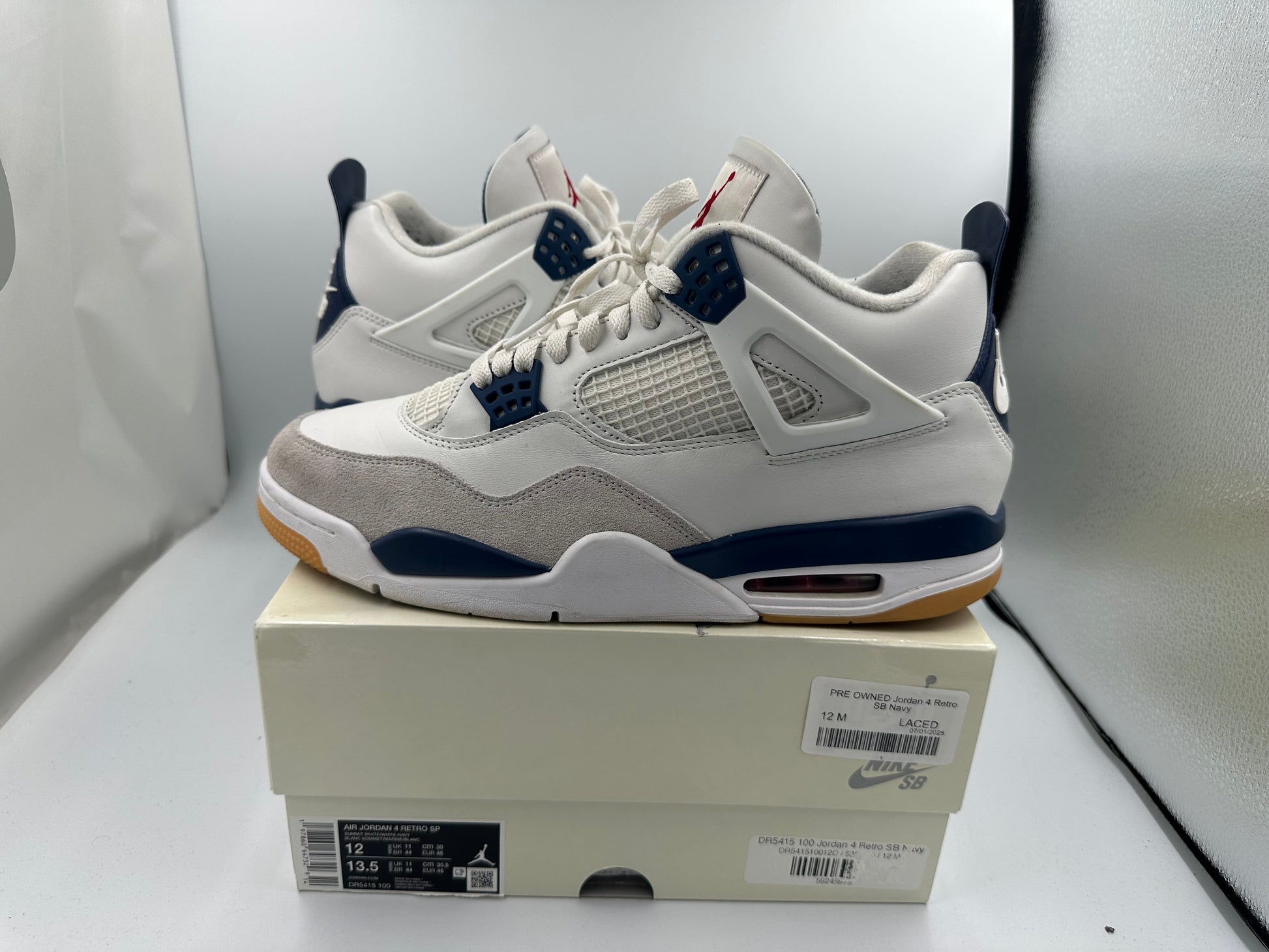 PRE OWNED Jordan 4 Retro SB Navy
