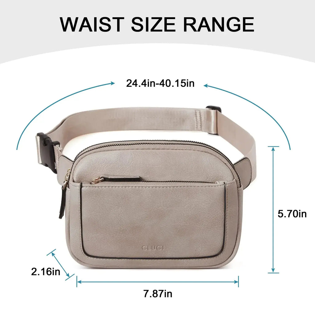CLUCI Belt Bag for Women, Mini Everywhere Crossbody Waist Bag Adjustable Strap