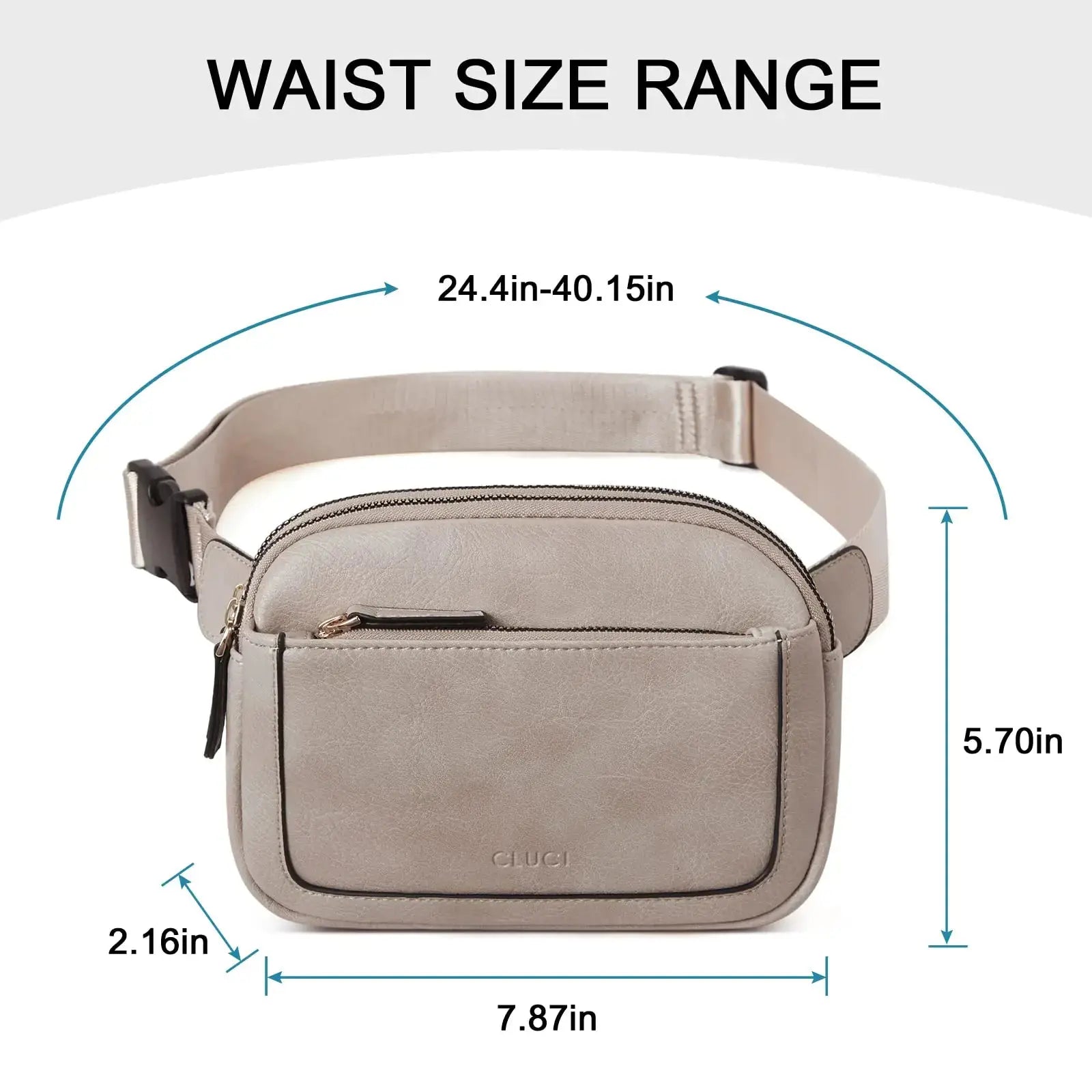 CLUCI Belt Bag for Women, Mini Everywhere Crossbody Waist Bag Adjustable Strap