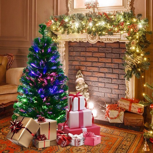 3' / 4' / 5' / 6' Fiber Optic Artificial PVC Christmas Tree-6 ft