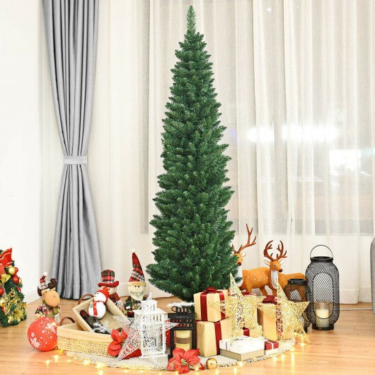 PVC Artificial Slim Pencil Christmas Tree-9 Feet