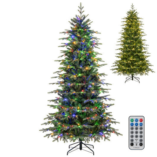 6 Feet Pre-Lit Artificial Christmas Tree with Warm White LED Lights