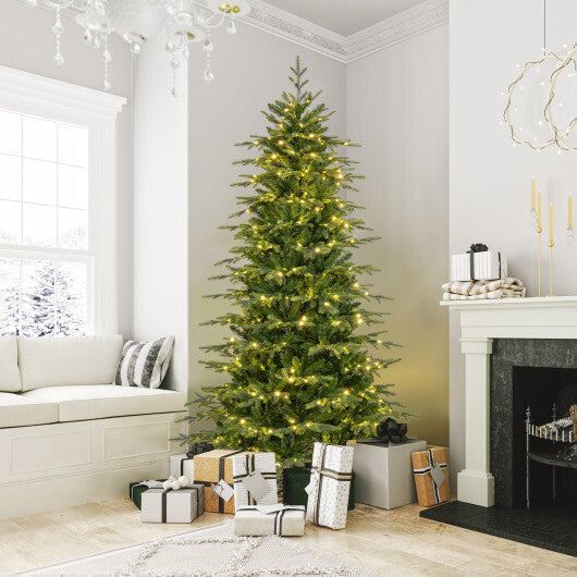6 Feet Pre-Lit Artificial Christmas Tree with Warm White LED Lights