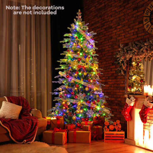 6 Feet Pre-Lit Artificial Christmas Tree with Warm White LED Lights