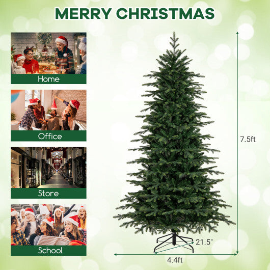 6 Feet Pre-Lit Artificial Christmas Tree with Warm White LED Lights