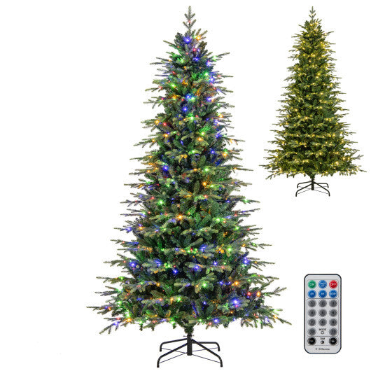 6 Feet Pre-Lit Artificial Christmas Tree with Warm White LED Lights