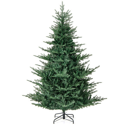 Artificial Christmas Tree with Branch Tips and Warm White LED Lights-6 Feet