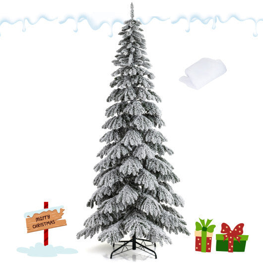 9 Feet Pre-Lit Artificial Xmas Tree Hinged Xmas Tree with Quick Power Connectors