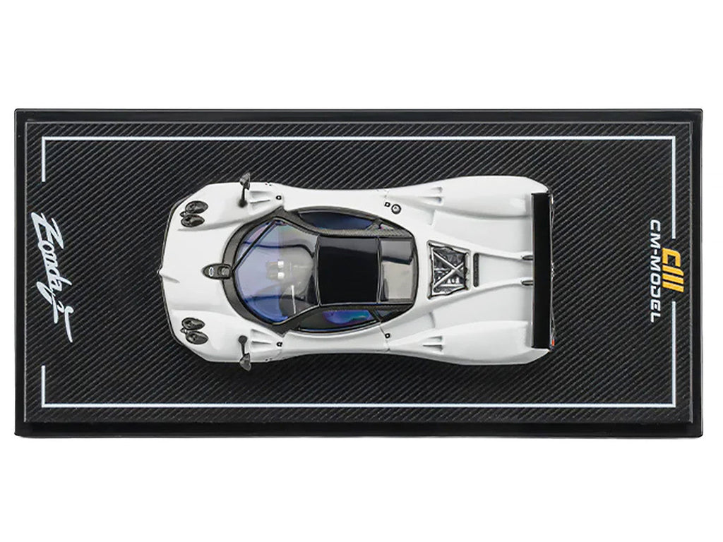 Pagani Zonda F Pearl White with Black Top 1/64 Diecast Model Car by CM Model