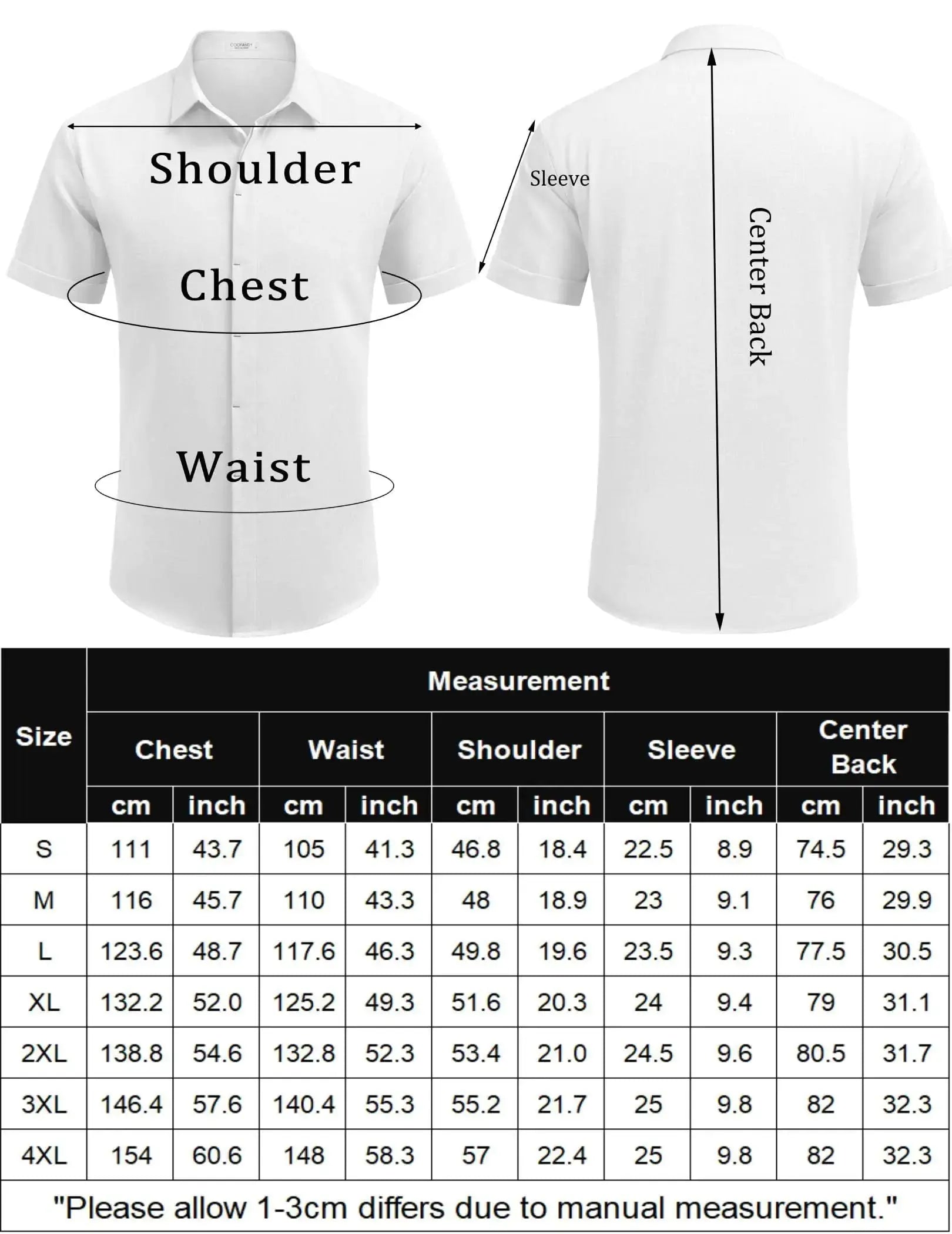 COOFANDY Men's Linen Shirts Short Sleeve Casual Shirts Button Down Shirt for Men