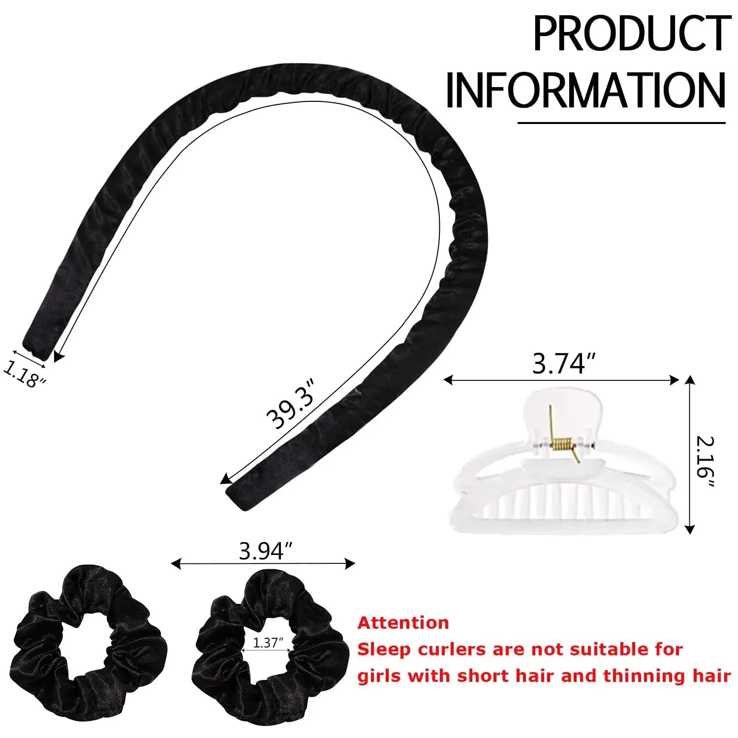 CORATED No Heat Curlers, Heatless Curls for Long Hair, Heatless Curling Rod Headband