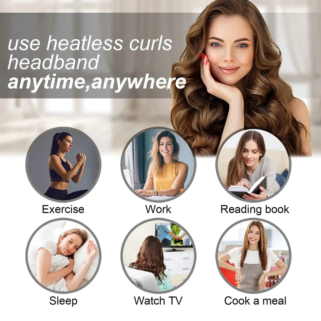 CORATED No Heat Curlers, Heatless Curls for Long Hair, Heatless Curling Rod Headband