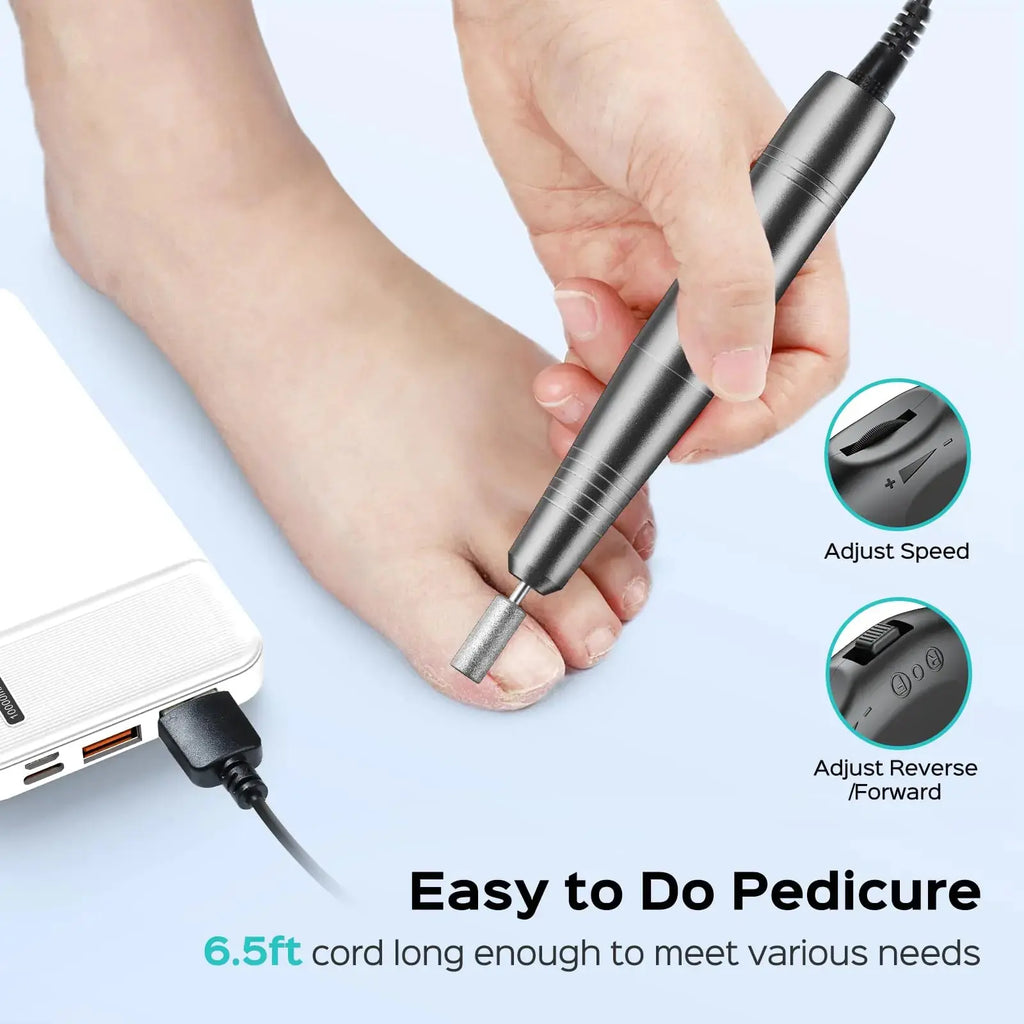 COSLUS Electric Nail Drill File Professional – Portable Manicure & Pedicure Kit
