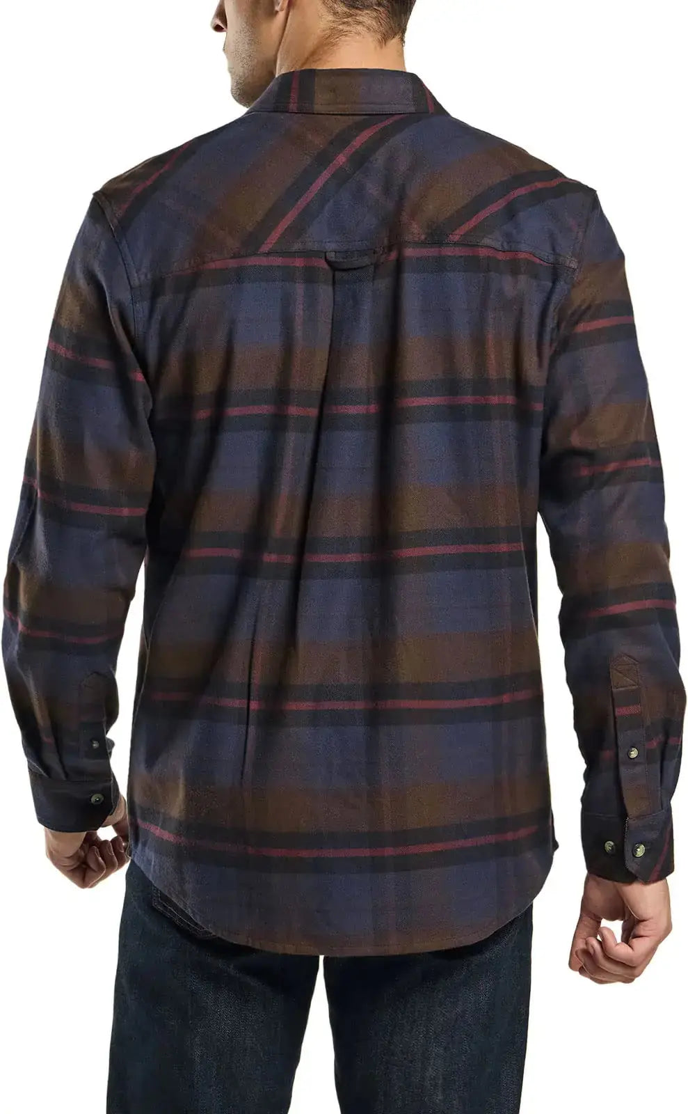 CQR Men's All Cotton Flannel Shirt - Long Sleeve Casual Button Up Plaid