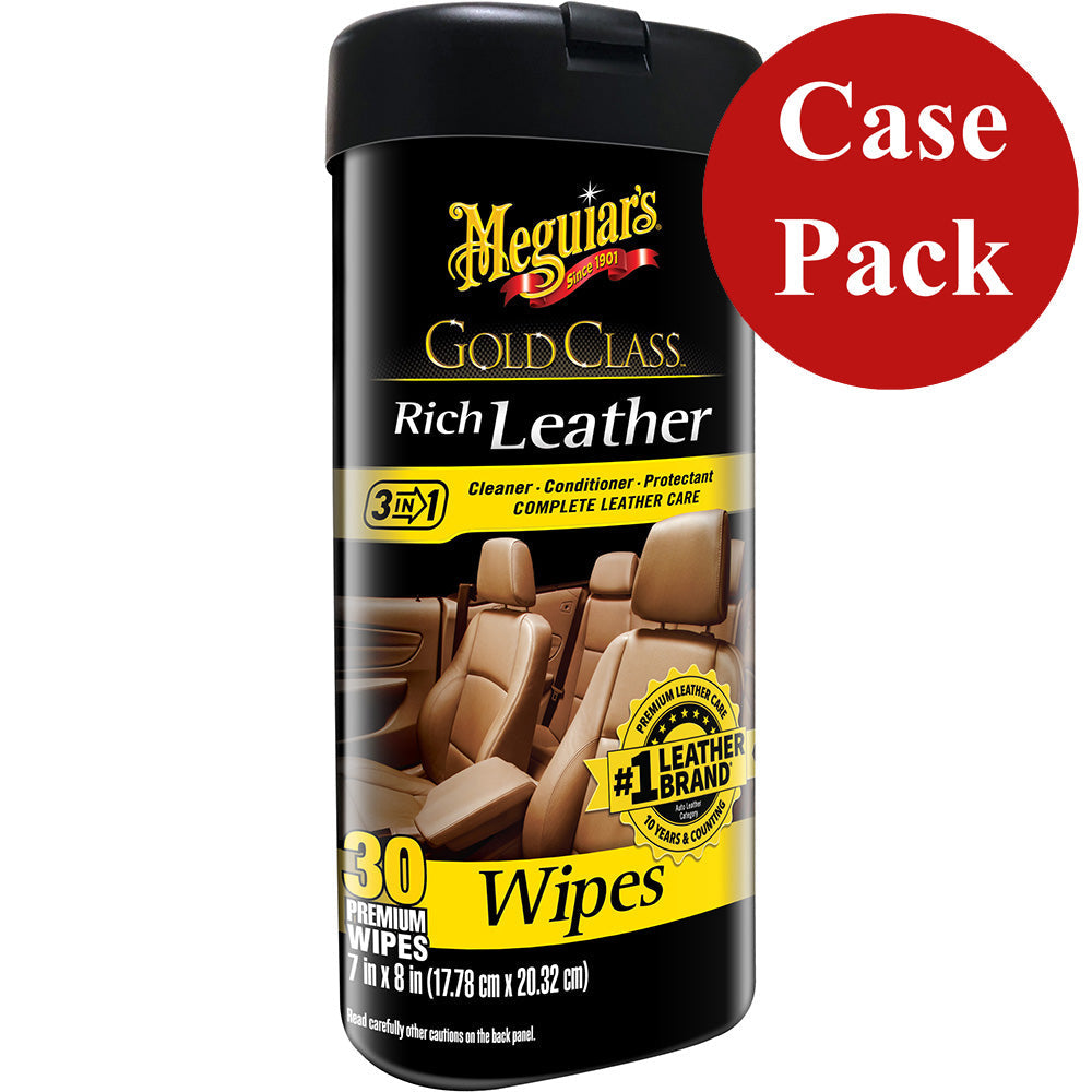 Meguiar's Gold Class™ Rich Leather Cleaner & Conditioner Wipes *Case of 6*