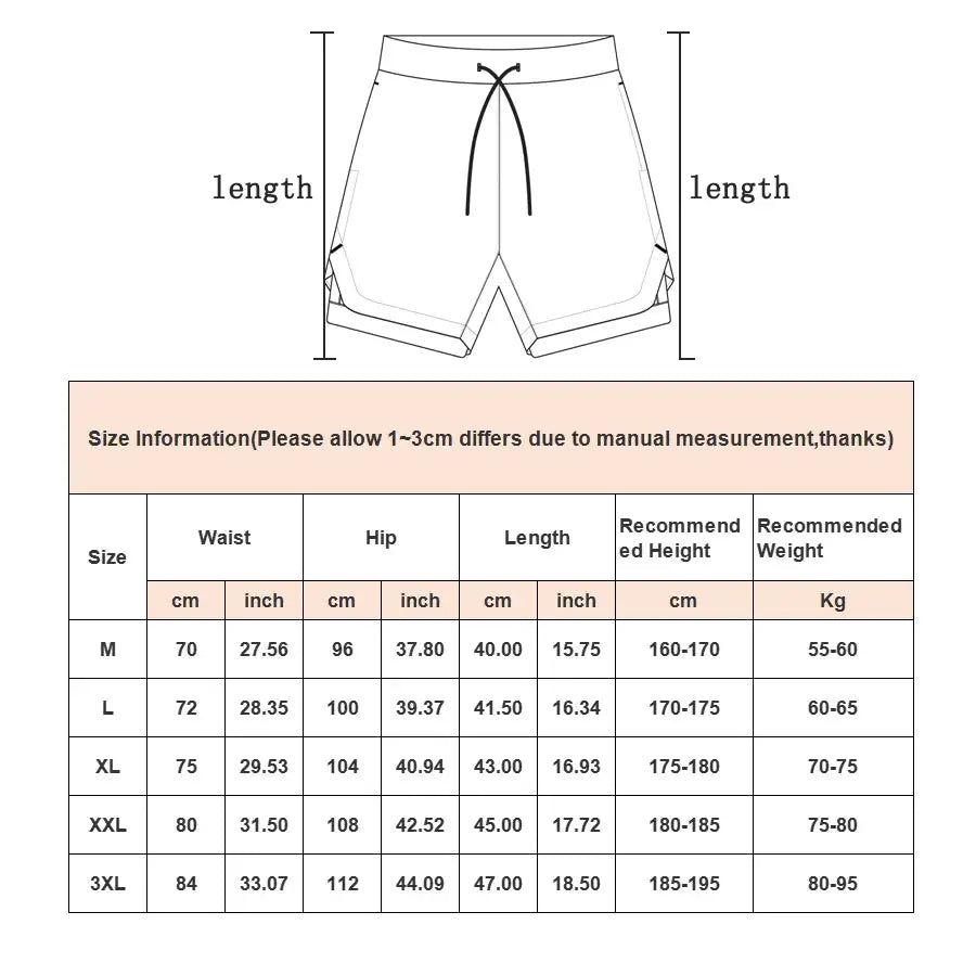 Camo Running Shorts Men Gym Sports
