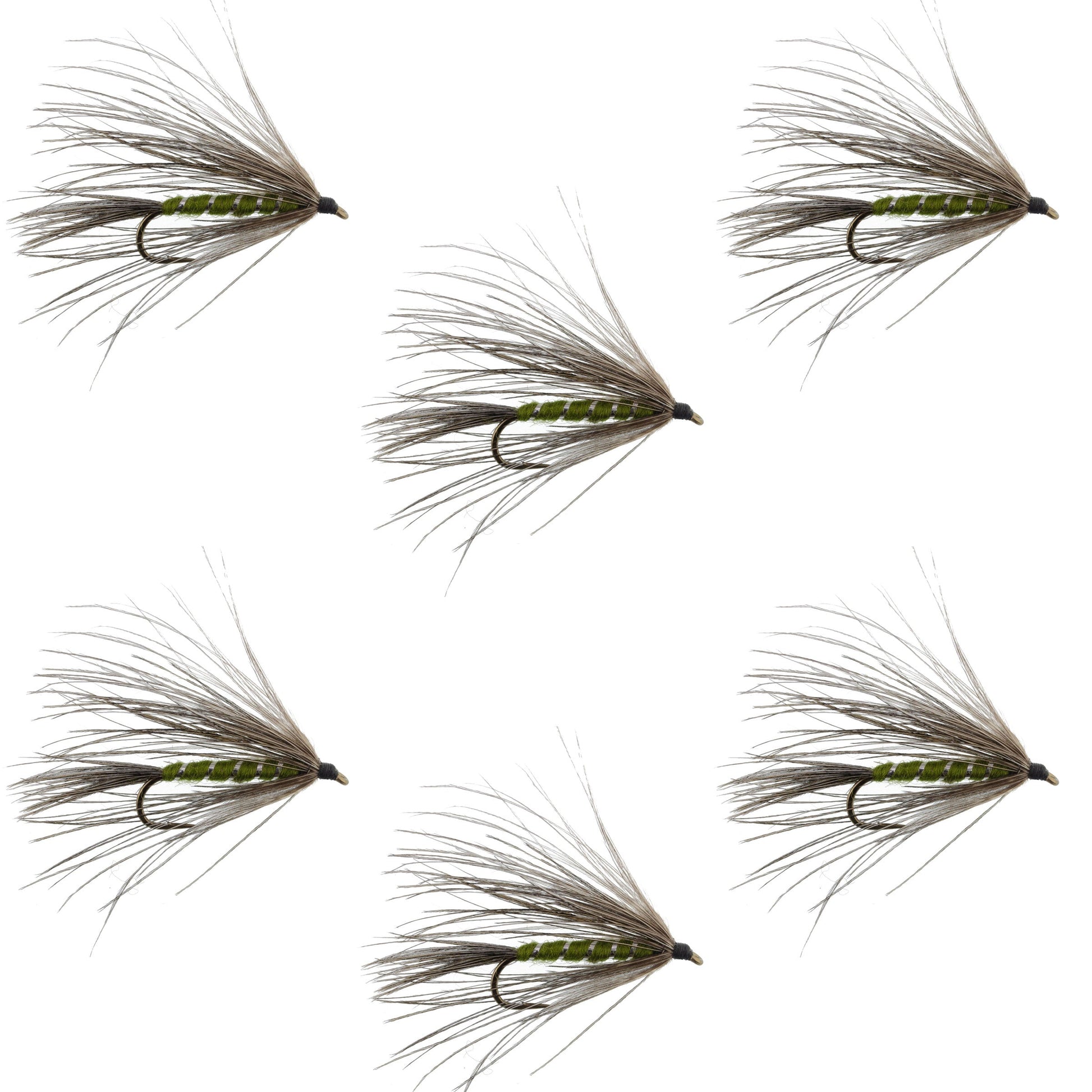 Carey Special Soft Hackle Grouse and Olive Wet Fly - 6 Flies Hook Size 10