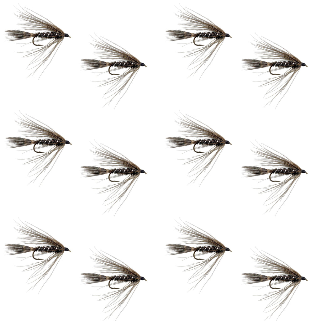 Carey Special Soft Hackle Grouse and Peacock Wet Fly - 12 Flies Hook Size 10