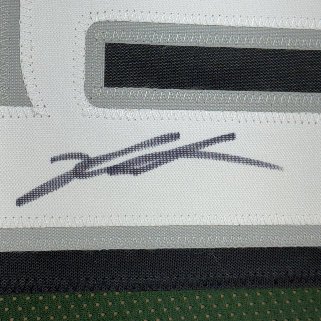 Framed Autographed/Signed Jalen Carter 35x39 Philadelphia Green Football Jersey Beckett BAS COA