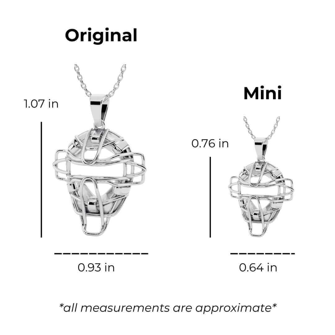 Mini Baseball Catchers Mask Necklace