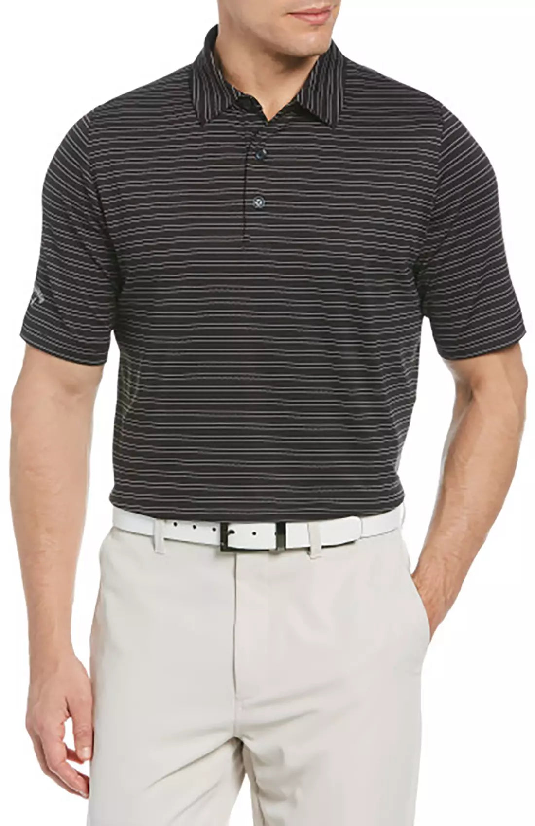 Callaway Men's Fine Line Ventilated Stripe Golf Polo