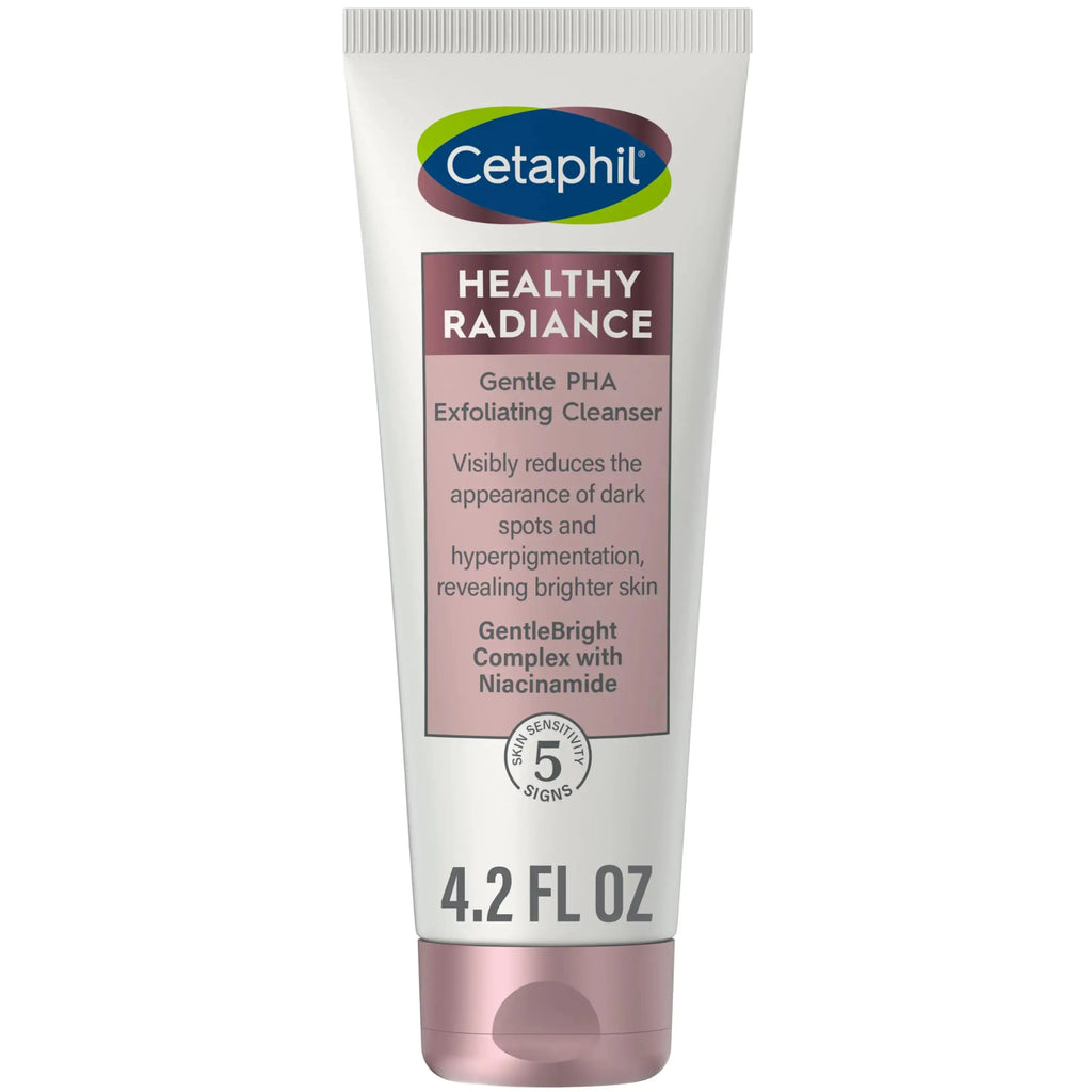 Cetaphil Healthy Radiance Gentle Exfoliating Cleanser – Dark Spot & Hyperpigmentation Care for Sensitive Skin (4.2oz)