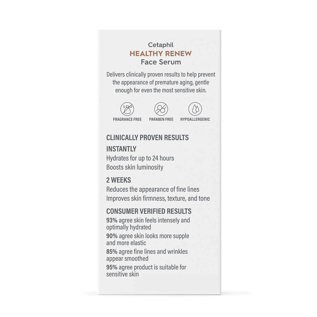 Cetaphil Healthy Renew Anti-Aging Face Serum – Retinol Alternative with Niacinamide & Peptides, 1oz