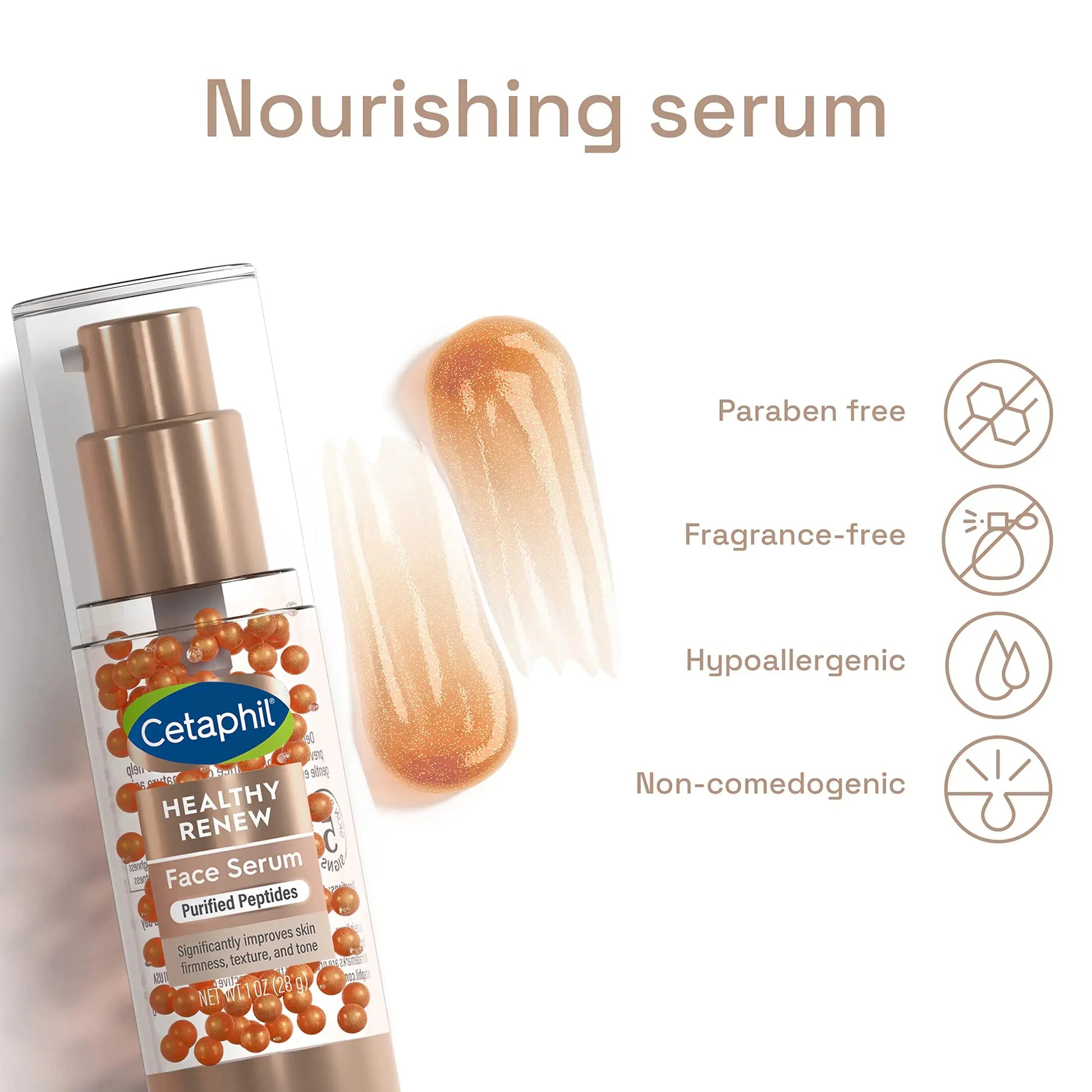 Cetaphil Healthy Renew Anti-Aging Face Serum – Retinol Alternative with Niacinamide & Peptides, 1oz