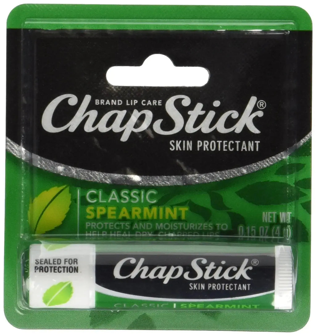 ChapStick Skin Protectant, Classic Spearmint 0.15 oz (Pack of 12) 0.15 Ounce (Pack of 12)