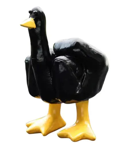 Cheeky Duck Display - 7.5cm Resin Middle Finger Figurine for Desks & Gardens