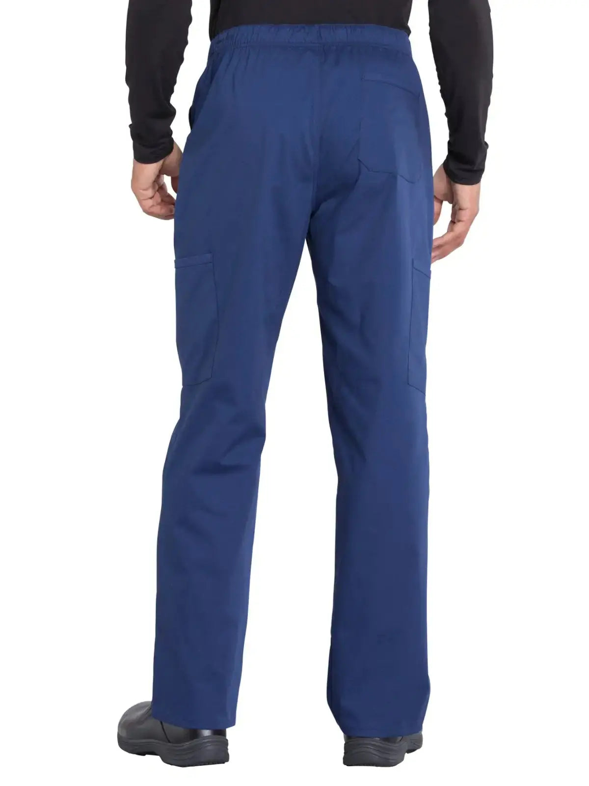 Cherokee Men's Scrub Pants Tapered Leg with Elastic Waistband Zip Fly Front and 5 Pockets