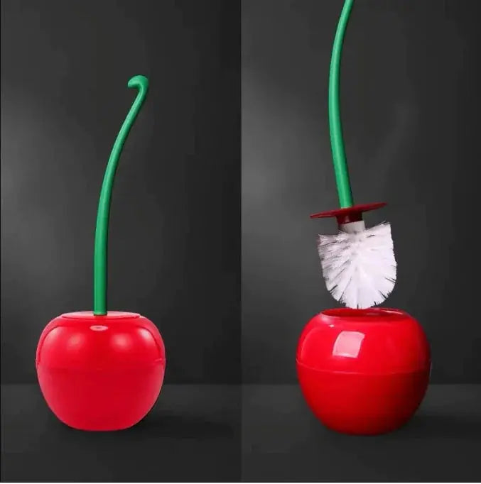 Cherry Shape Toilet Brush Holder Set