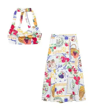 Chic Duo: Sleeveless Top & Midi Skirt Set