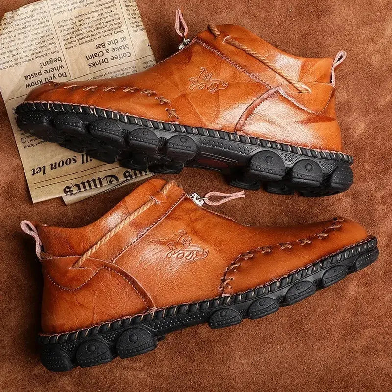 Chic Men's Cow Leather Boots