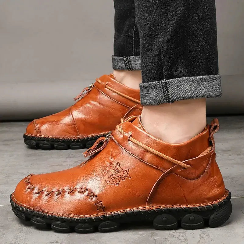 Chic Men's Cow Leather Boots