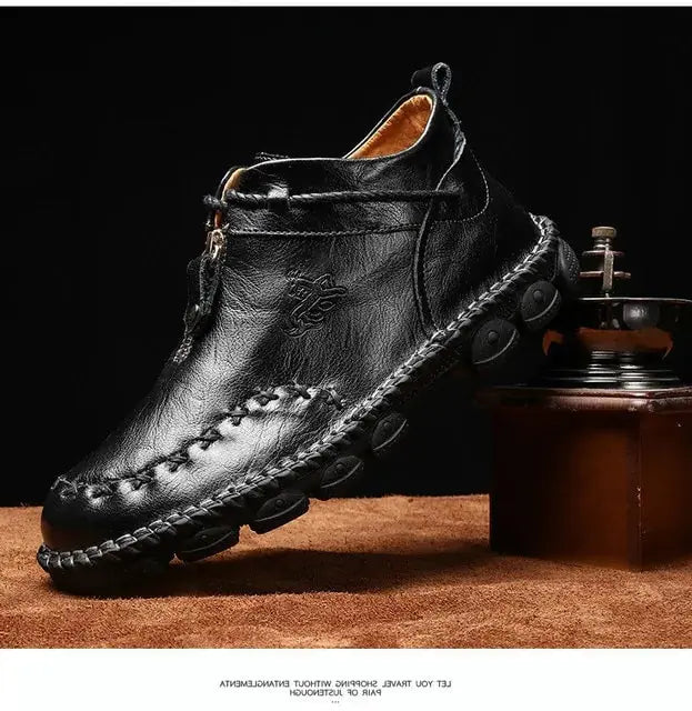 Chic Men's Cow Leather Boots