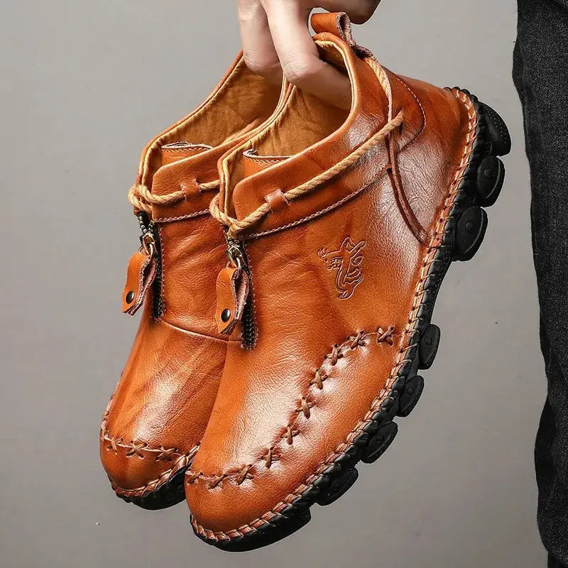 Chic Men's Cow Leather Boots