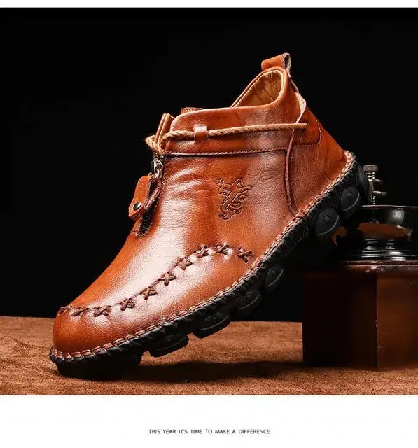 Chic Men's Cow Leather Boots