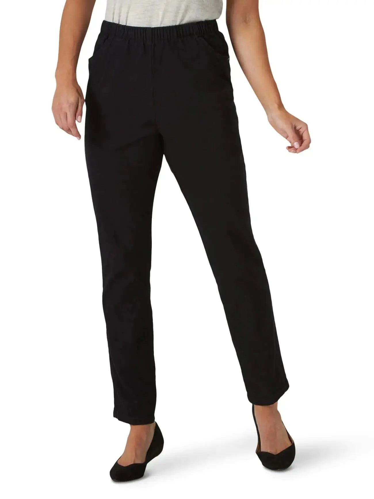 Chic Petite Black Denim Elastic Legging Pant