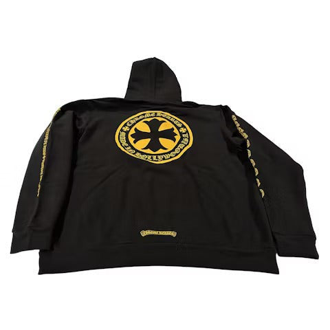Chrome Hearts Plus Logo Pullover Hoodie Black/Yellow