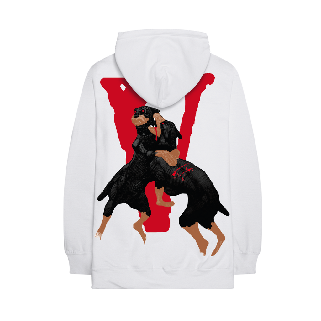 City Morgue x Vlone Dogs Hoodie White
