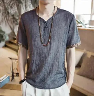 Classic Linen Comfort Tee for Men