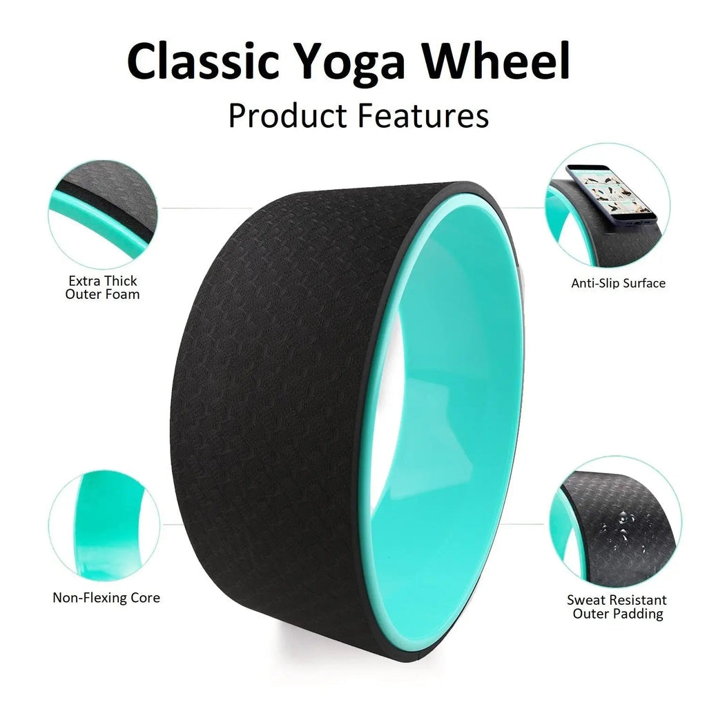 Classic Yoga Wheel - Durable PVC with an Anti-Slip Surface