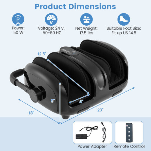 Foot and Calf Massager Heat 360 Adjustable Stand Easy Cleaning and Convenient Storage