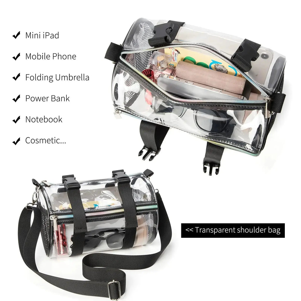 Clear Crossbody Purse Bag - Stadium Approved Concerts Bag Bucket Clear Bag