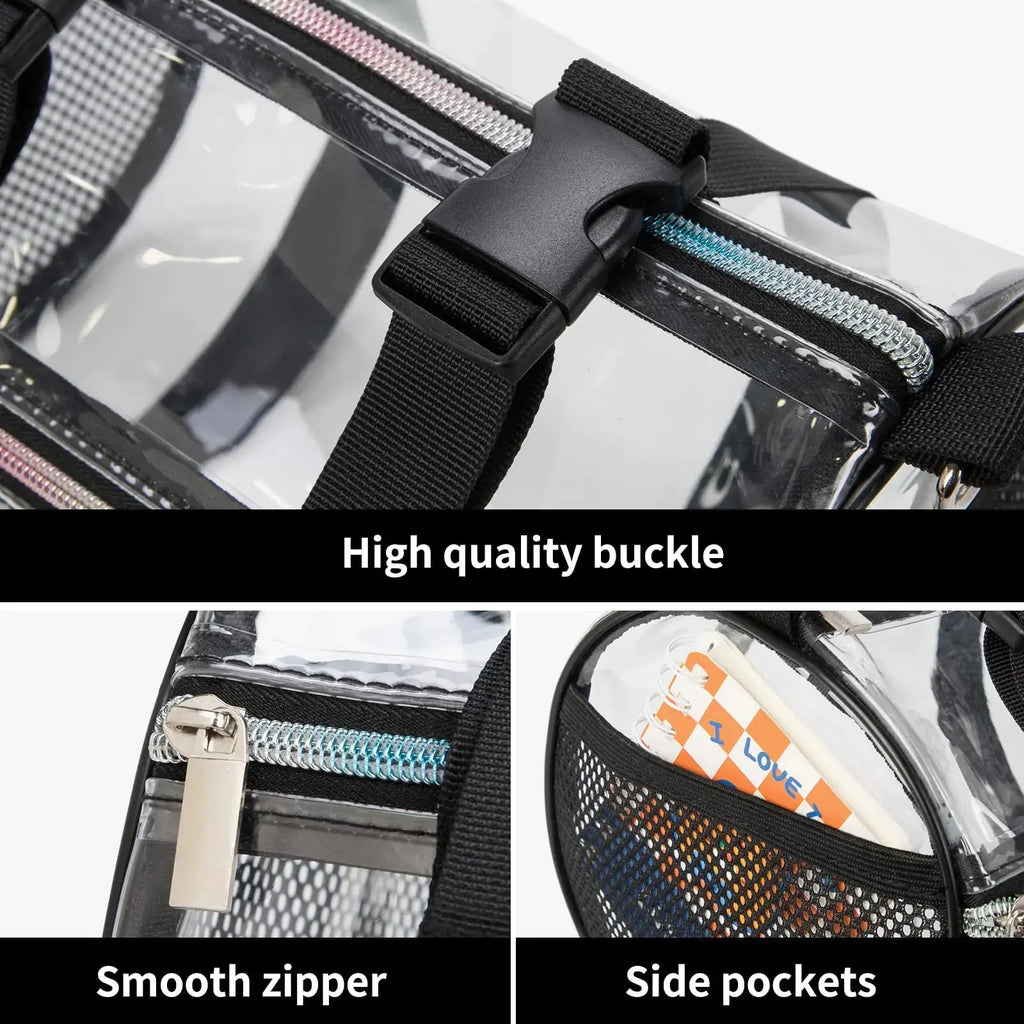 Clear Crossbody Purse Bag - Stadium Approved Concerts Bag Bucket Clear Bag