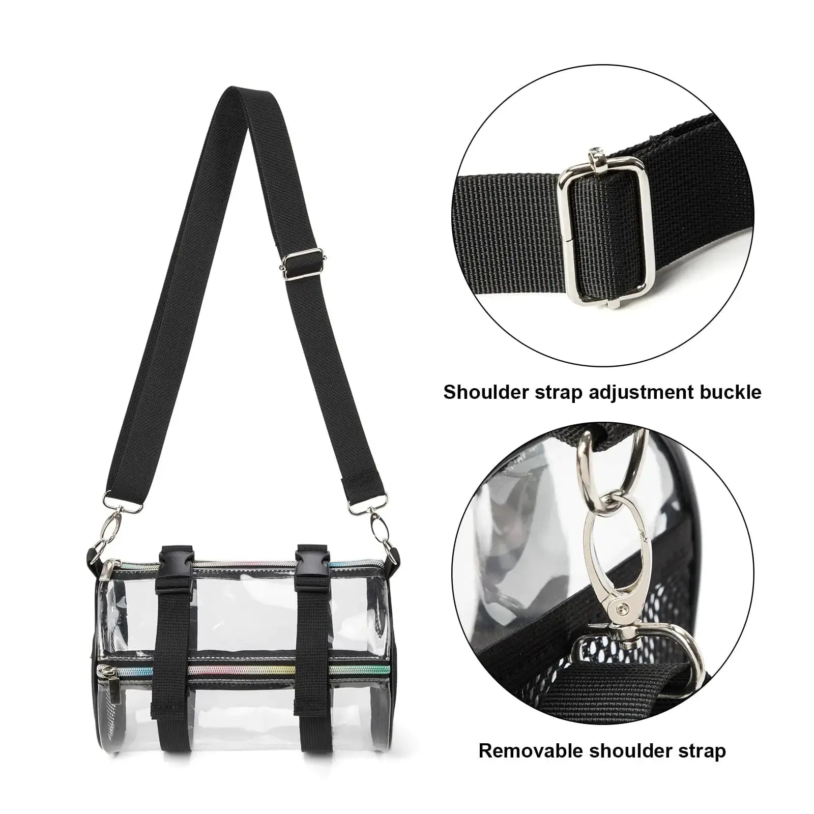 Clear Crossbody Purse Bag - Stadium Approved Concerts Bag Bucket Clear Bag
