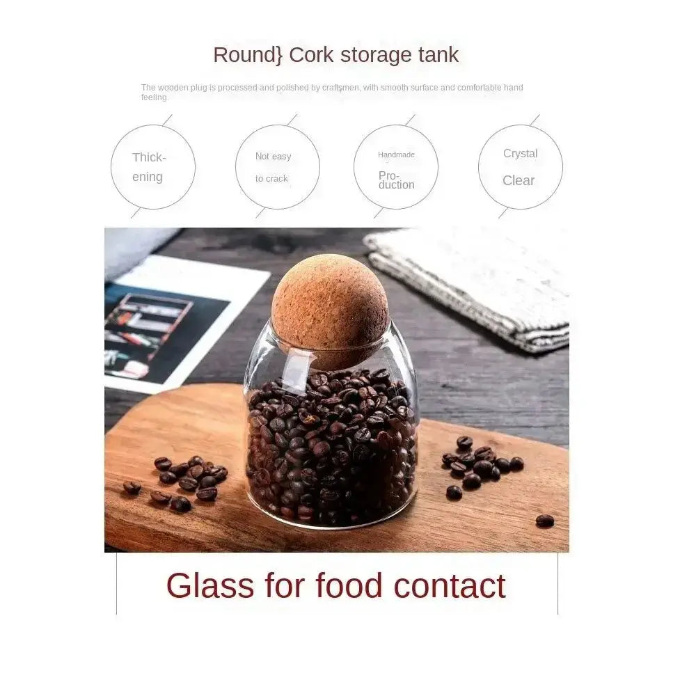 Clear Glass Canister with Cork Lid